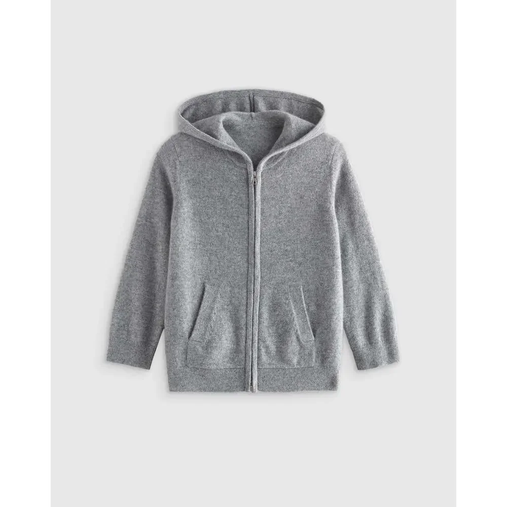 NWT Quince Washable Full Zip Hoodie & Washable Cashmere Jogger Set Gray 12